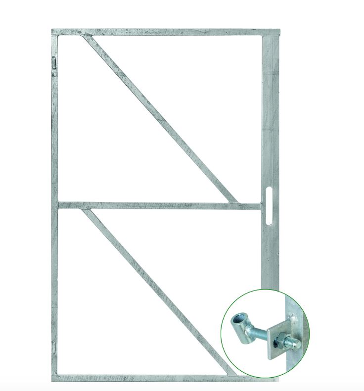 Poort frame 2000x1000 met slotkast 2 stelscharnieren