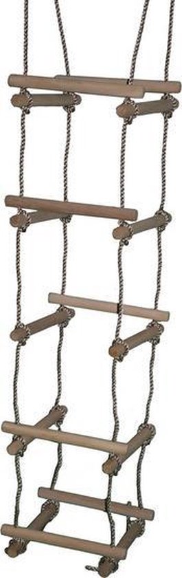Touwladder 4-Zijden Pp Touw Met 5 Houten Sporten (&Oslash;3,5X40Cm)