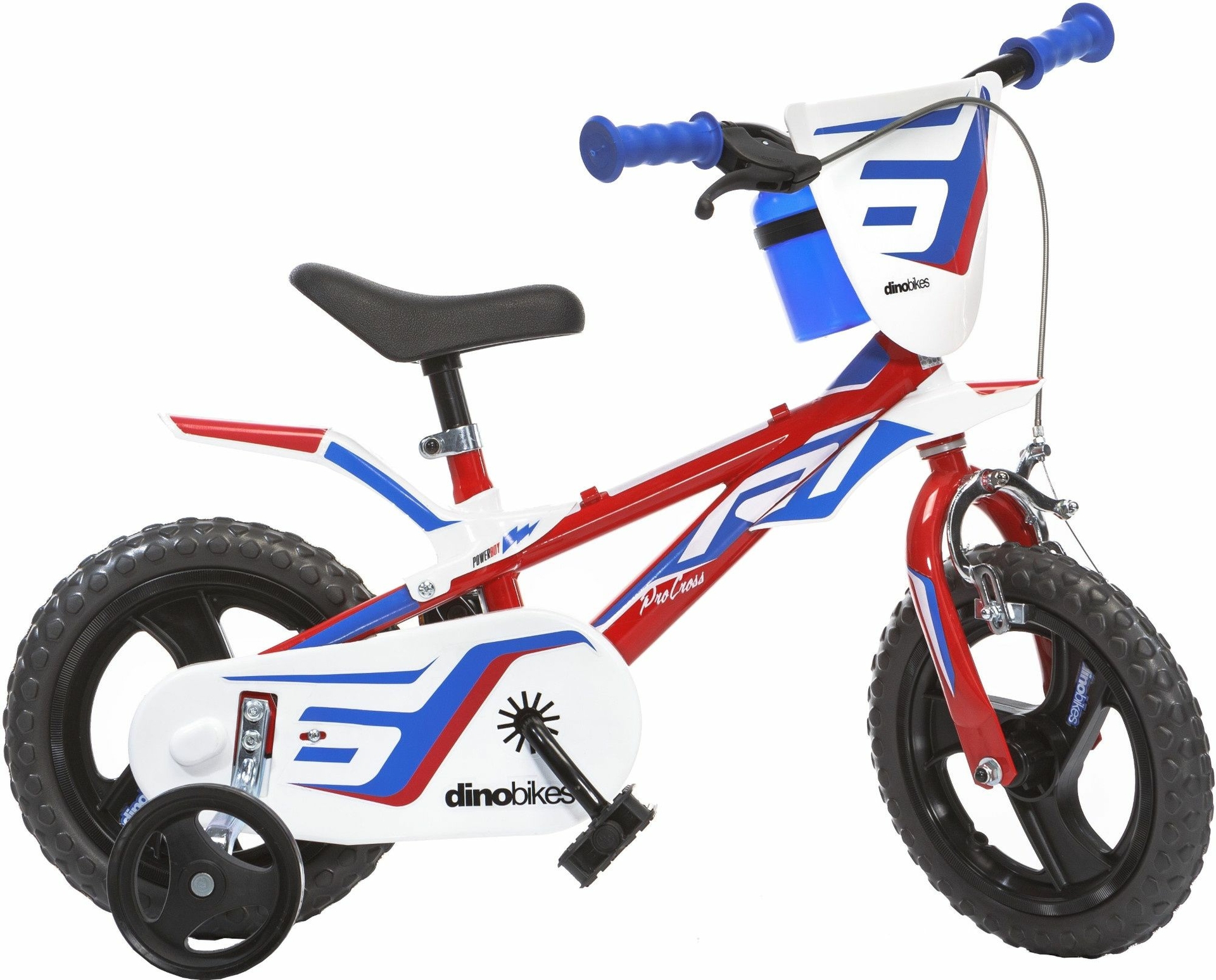Dino Bikes R1 kinderfiets 12 inch met zijwieltjes blauw/rood