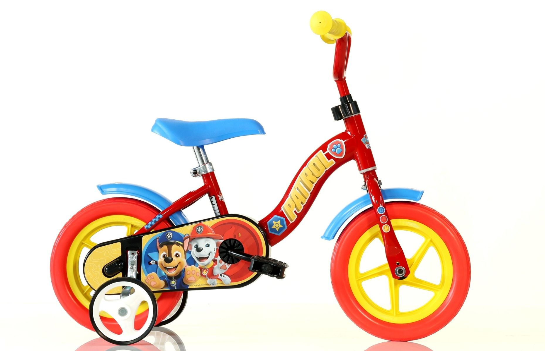 Kinderfiets 10 inch Paw Patrol met zijwieltjes - Dino Bikes
