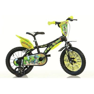 Kinderfiets 14 inch Dino Bikes Dinosaur Adventure met zijwieltjes