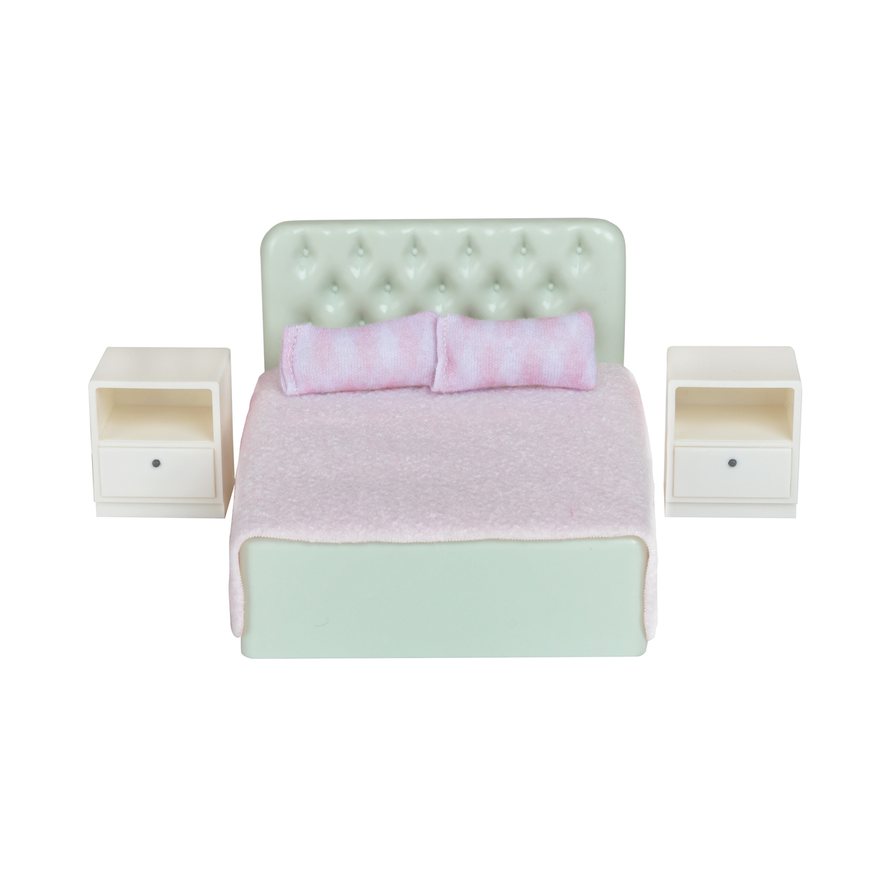 Lundby poppenhuis slaapkamer basisset met bed en nachtkastjes