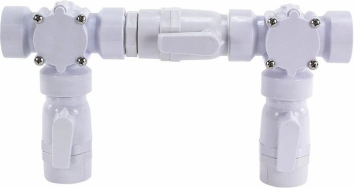 Bypass kit voor warmtepomp zwembad met koppelingen 32/38mm