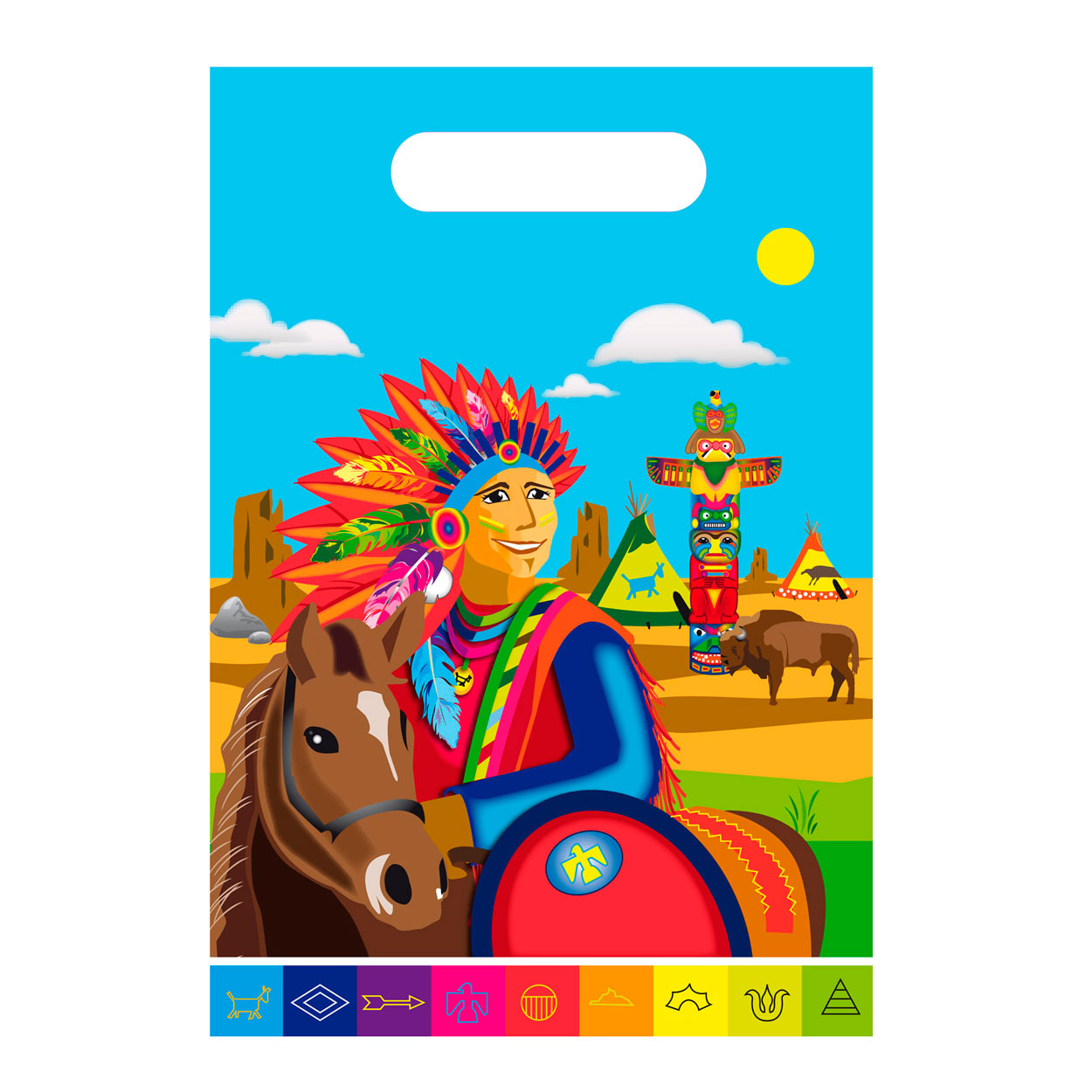 Indianen Uitdeelzakjes, 8st.