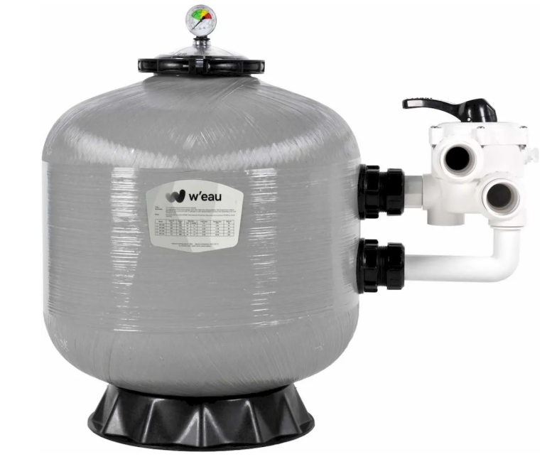 Zandfilter sidemount 16m&sup3; glasvezelversterkt W'eau S-650 &Oslash;650mm