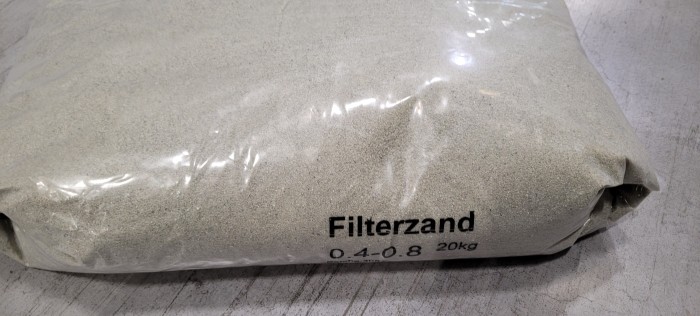Filterzand 0,4-0,8 mm voor zwembadfilter - 20 kg zak - W'eau