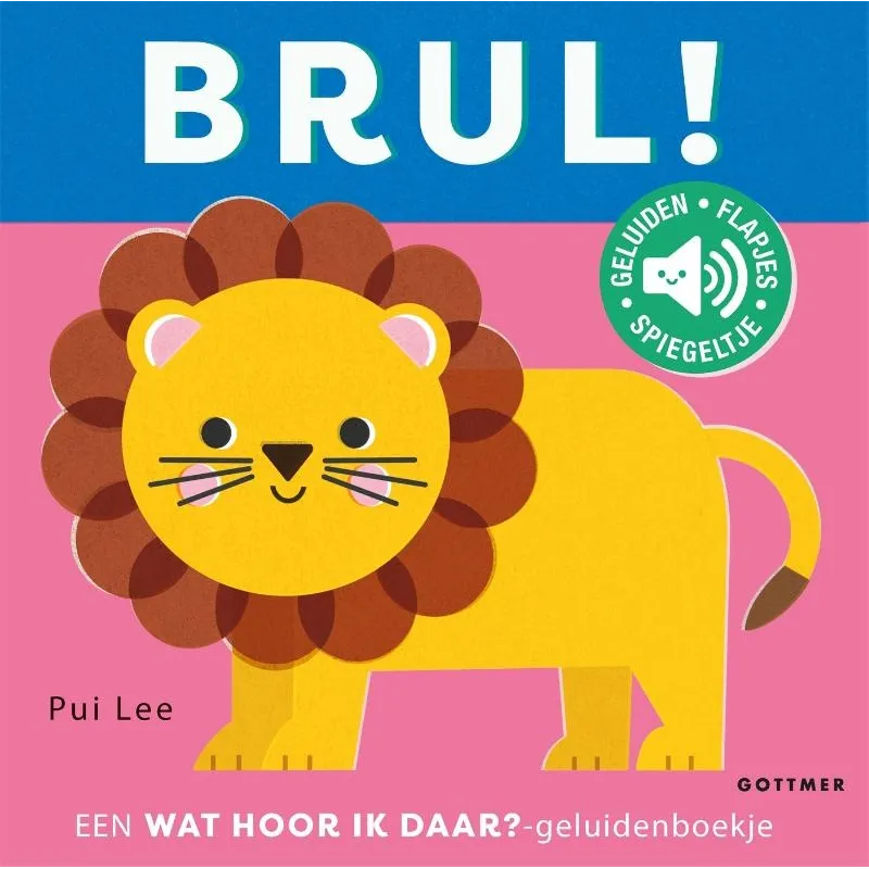 Geluidenboek wilde dieren met flapjes - Wat hoor ik daar? Brul!