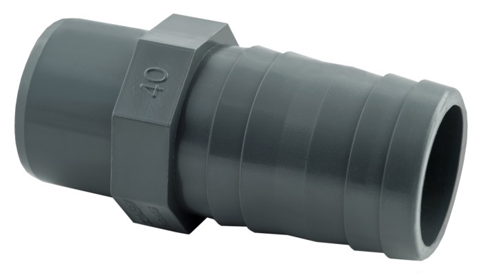 PVC koppeling 38/32 mm met 50 mm lijmverbinding W'eau