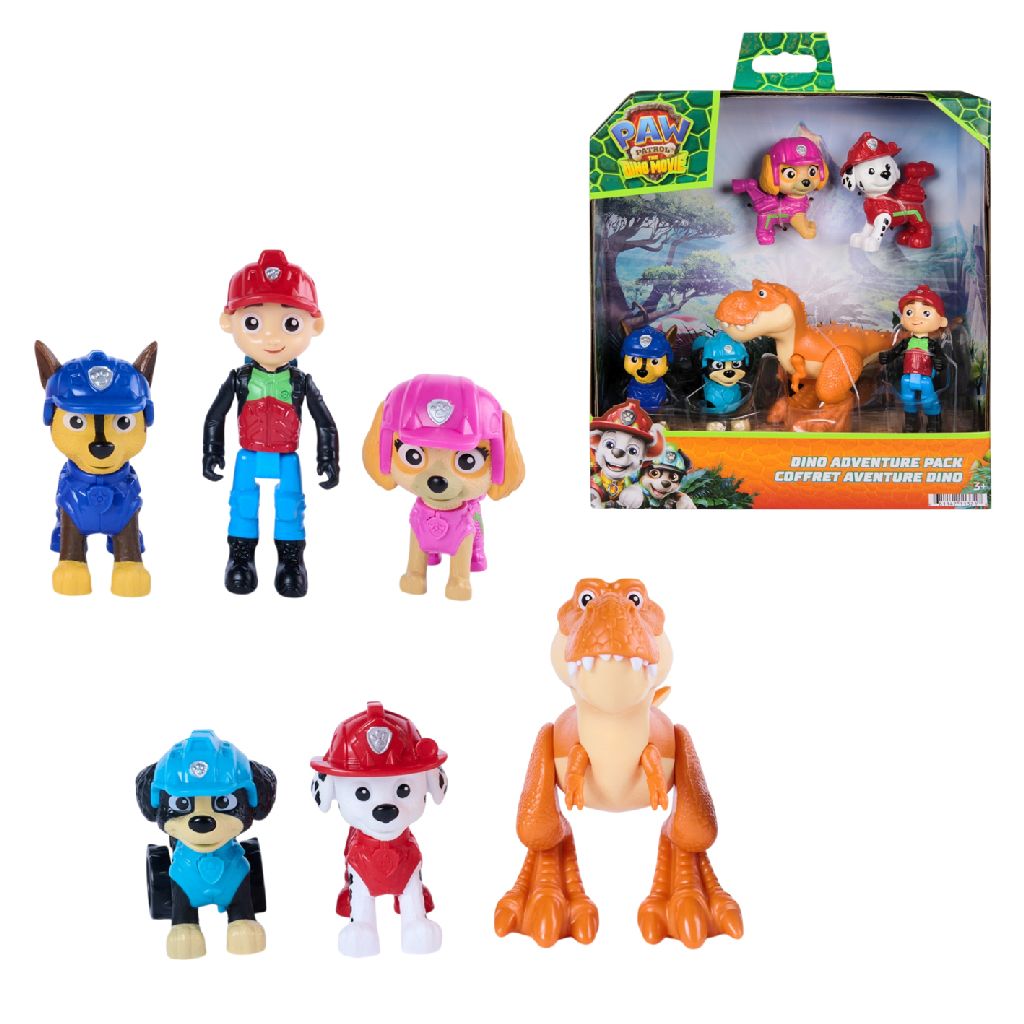 Paw Patrol Dino Movie Dino Figure Gift Pack 6pcs.