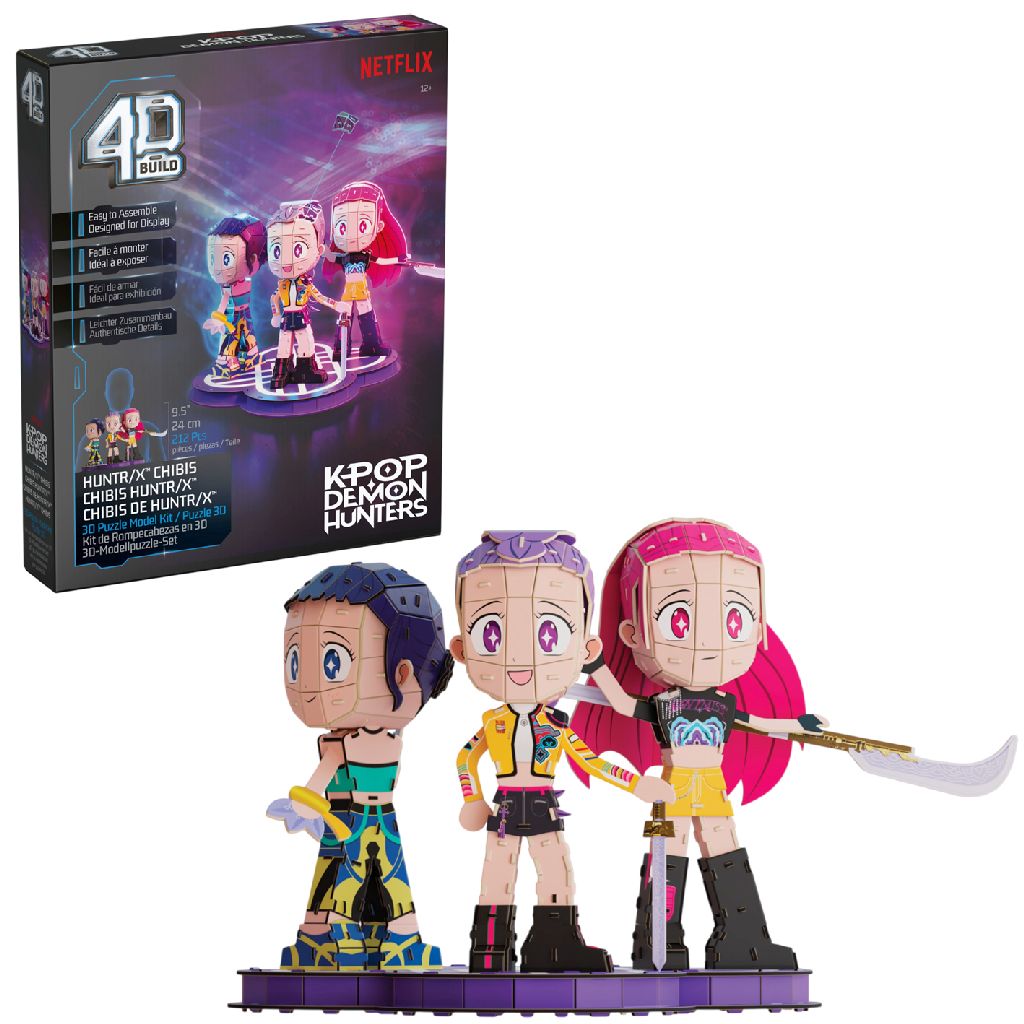 4D Build K-Pop Demon Hunters Huntrix Chibi Set