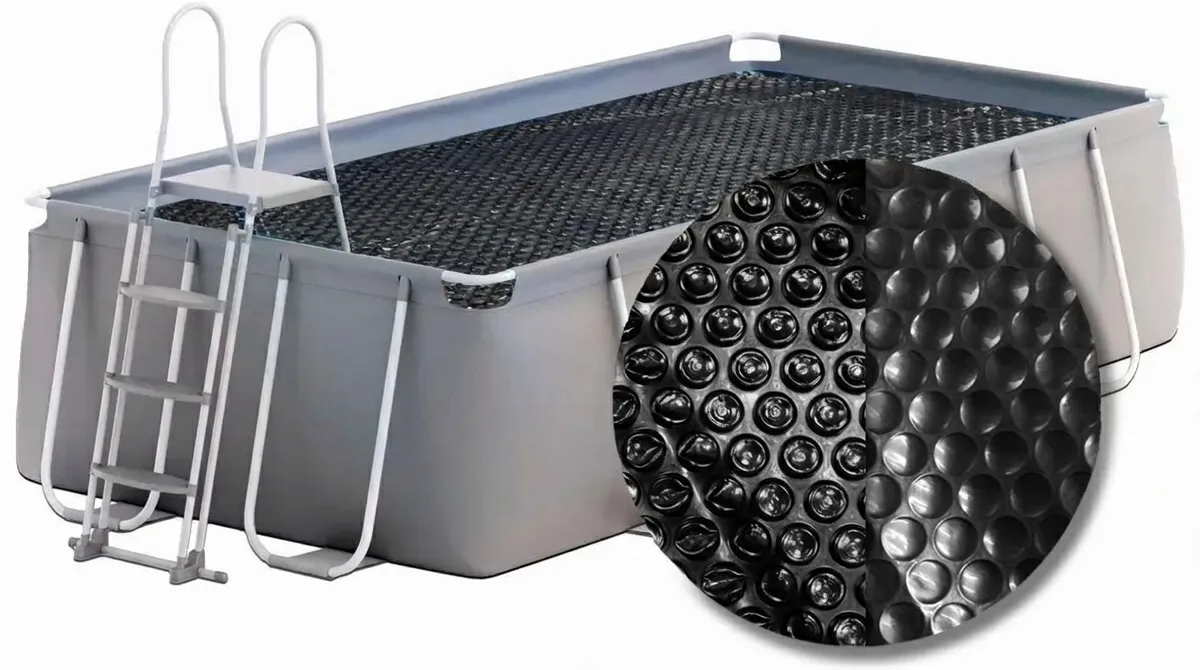 Solar zwembadzeil 400x300 cm vierkant zwart - W'eau Premium