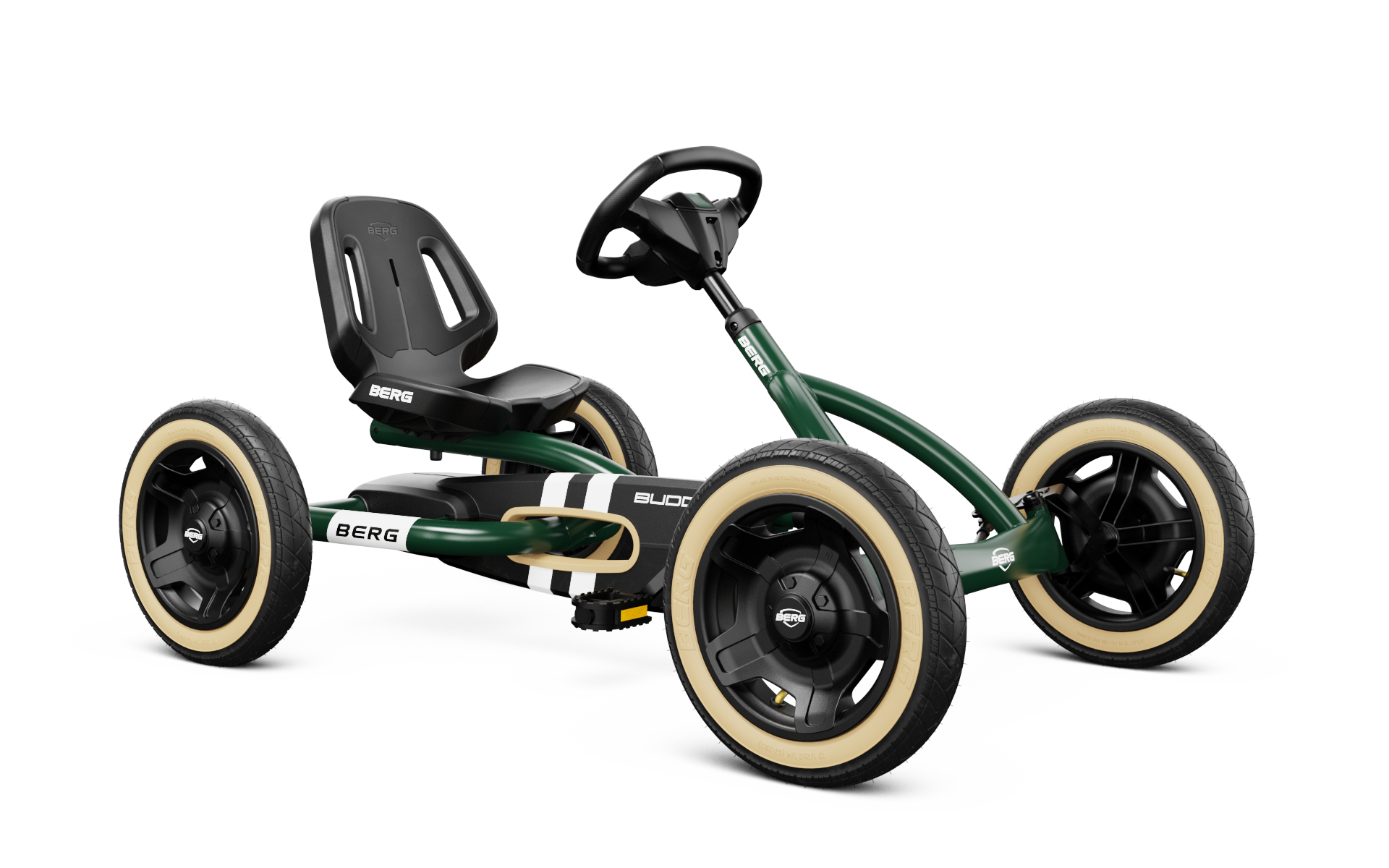 BERG Buddy Retro Green skelter 3-8 jaar met luchtbanden en BFR