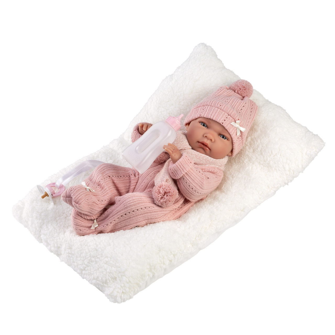 Llorens Babypop Nica 40 cm met Kussen en Roze Outfitje