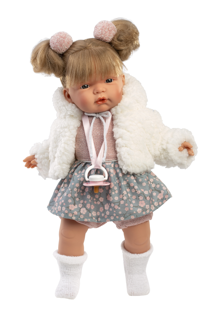 Babypop met Huilgeluid Joelle 38 cm - Llorens Stof Lijfje