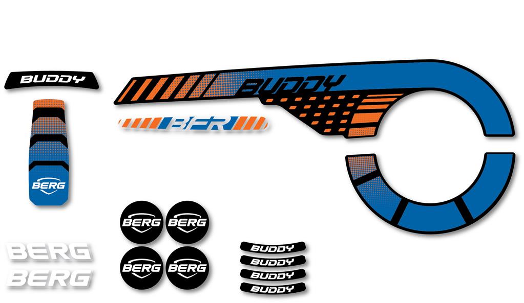 BERG-Onderdeel Skelter - Buddy 2.0 - Sticker set B-Orange