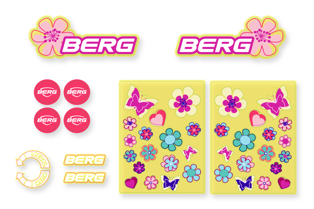 BERG-Onderdeel Skelter - Buzzy 2-in-1 - Sticker set Bloom