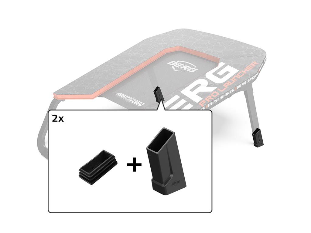 BERG-Onderdeel Pro Launcher - Straight Leg Rubber Foot + Plastic Cap (2x)