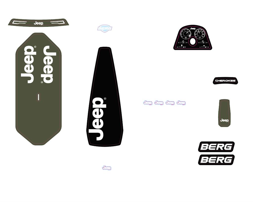 BERG-Onderdeel Skelter - Rally - Sticker Set Jeep Rally Cherokee