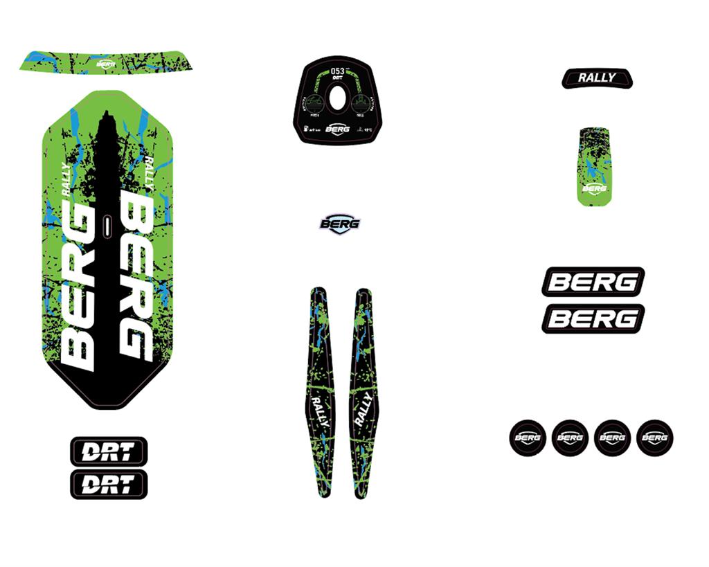 BERG-Onderdeel Skelter - Rally - Sticker Set DRT groen