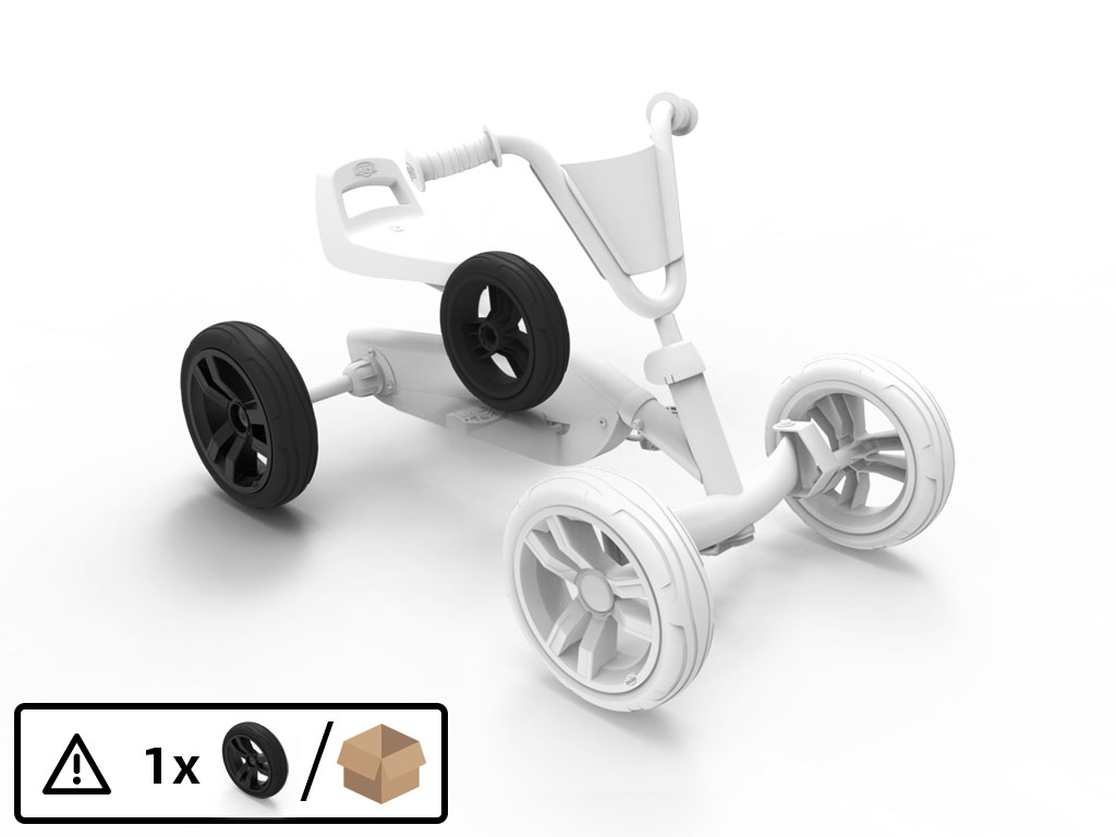 BERG-Onderdeel Skelter - wielen 9x2 - zwart/zwart Rear