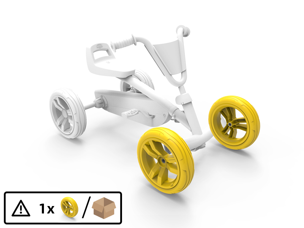 BERG-Onderdeel Skelter - wielen 9x2 - Yellow/Yellow Front