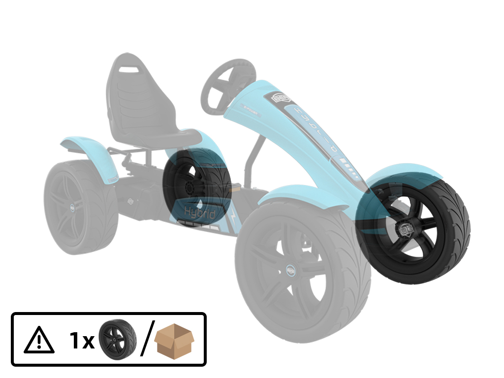 BERG-Onderdeel Skelter - wielen 5-spoke sport zwart 4.30/150-12 slick left