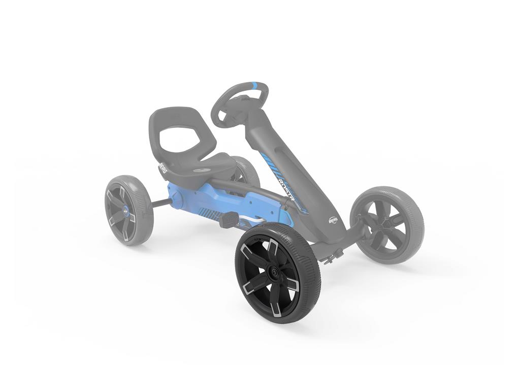 BERG-Onderdeel Skelter - wielen zwart-zwart 10x2,5 front + sticker Roadster