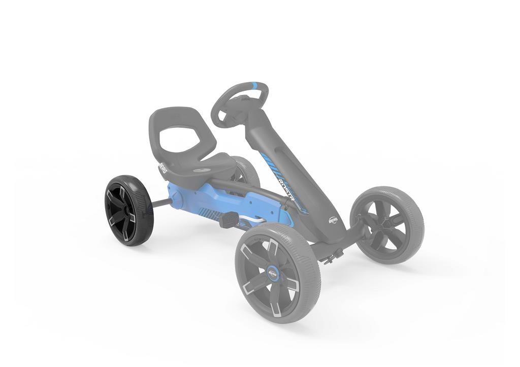 BERG-Onderdeel Skelter - wielen zwart-zwart 10x2,5 rear + sticker Roadster