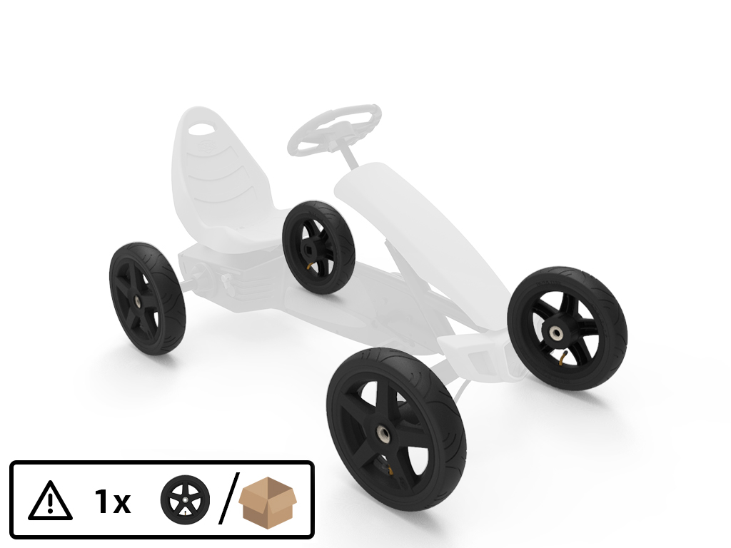 BERG-Onderdeel Skelter - wielen zwart 12.5x2.50-9 slick
