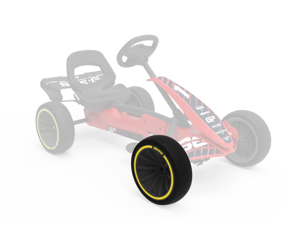 BERG-Onderdeel Skelter - wielen grijs-zwart 10x3 front