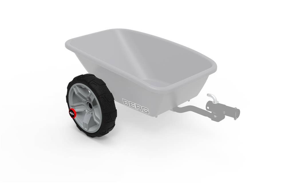 BERG-Onderdeel Skelter - wielen grijs-zwart 10x2,5 left (rood cover)