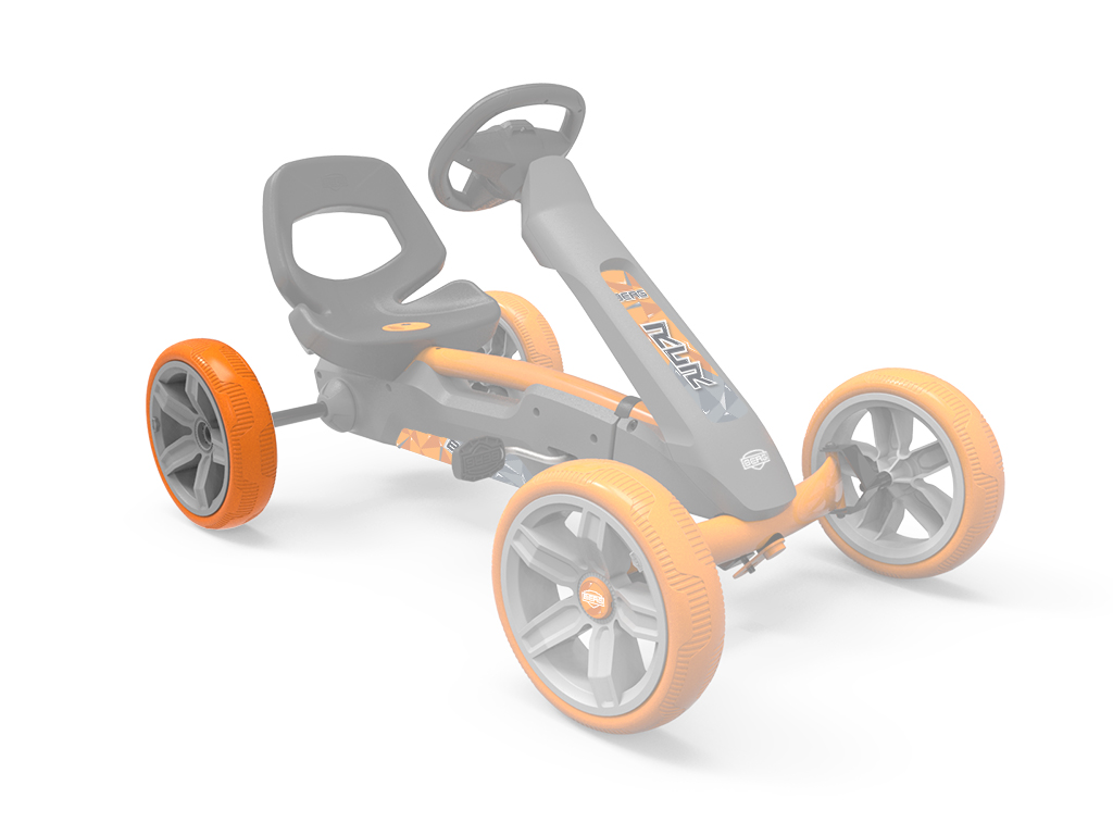BERG-Onderdeel Skelter - wielen grijs-orange 10x2,5 rear
