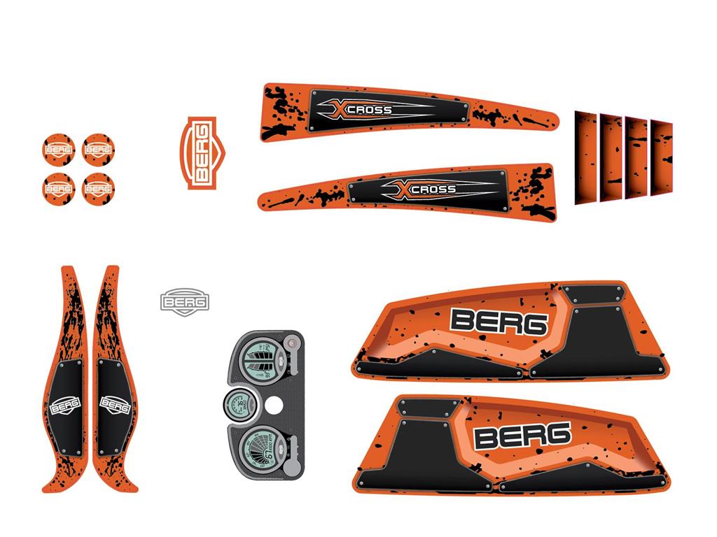 BERG-Onderdeel Skelter - XL Frame - Sticker set X-Cross