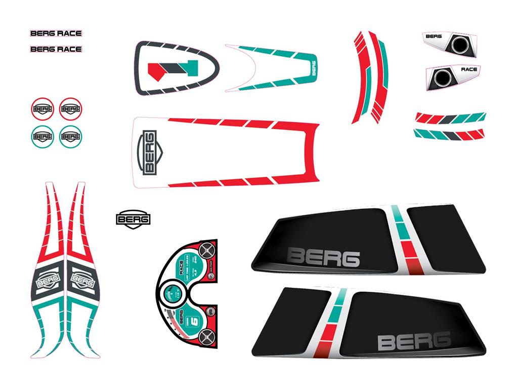 BERG-Onderdeel Skelter - XL Frame - Sticker set Race