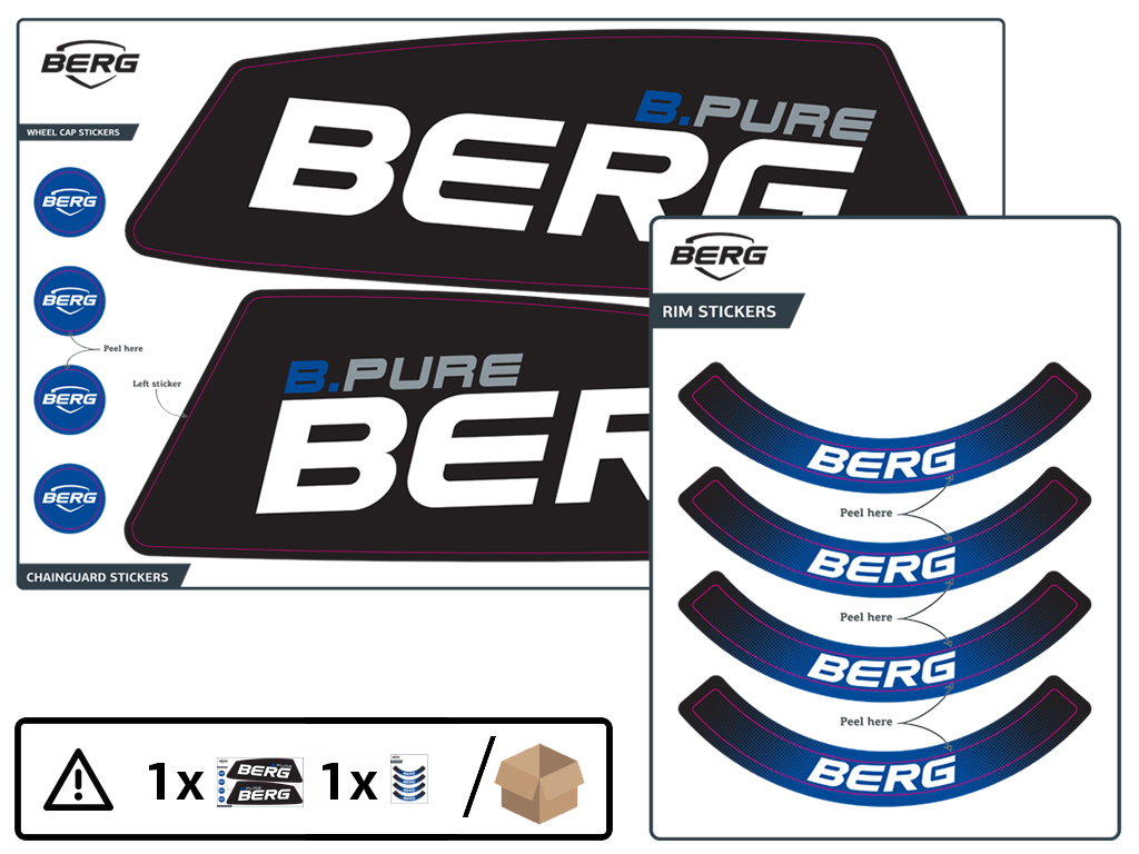 BERG-Onderdeel Skelter - XL/XXL Frame - Sticker set B.Pure blauw