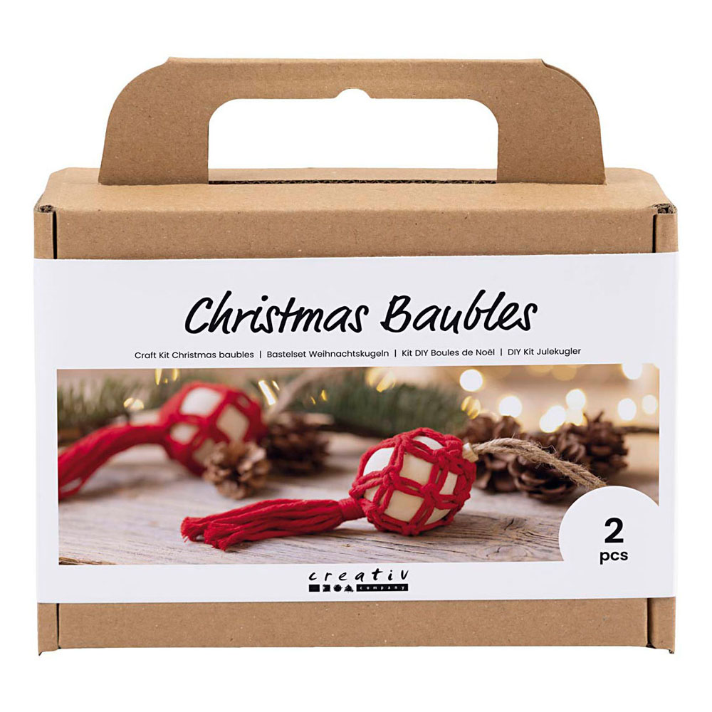 Hobbyset Kerstballen - Macrame Kerstrood