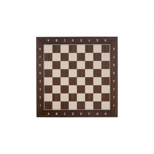 Schaakbord ingelegd inclusief cijfers en letters, 40 x 40 cm - Esdoorn/kassia