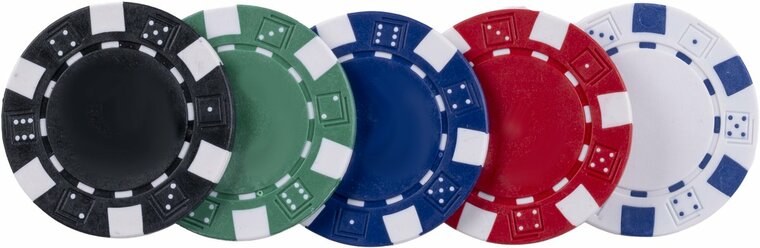 Pokerset in zwarte case with 300 chips- 11,5 gram