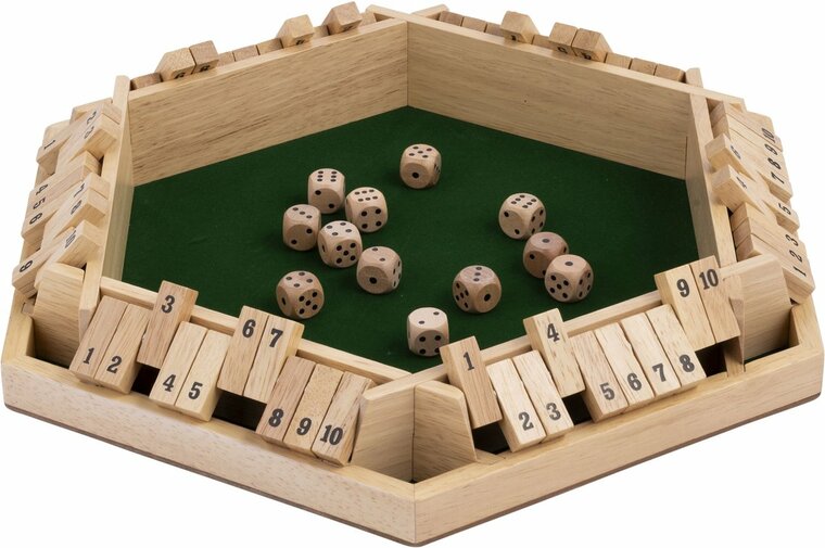 Shut the box (6 spelers) - Rubberhout