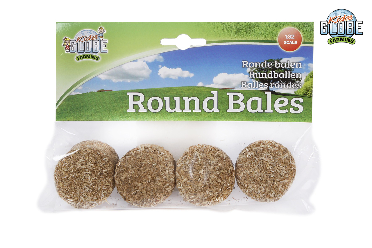 Kids Globe ronde balen 4stuks 1:32