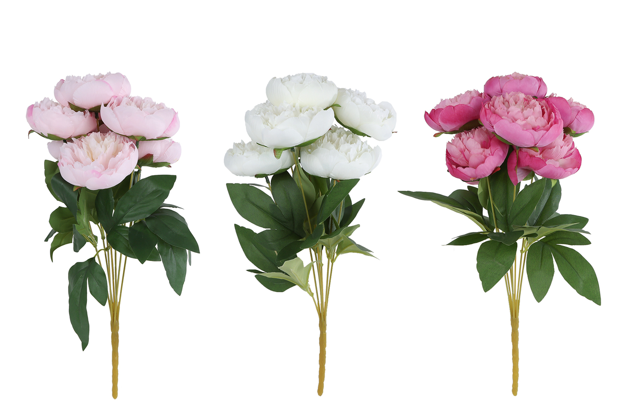 Kunst bloem Ranonkel &ndash; oud roze/wit/roze &ndash; 44 cm &ndash; diverse uitvoeringen