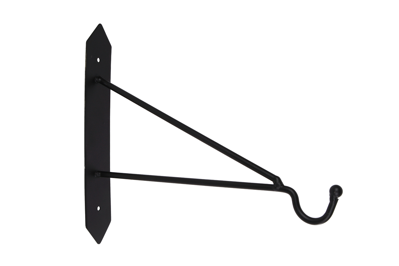 Wandhaak Triangle &ndash; mat zwart &ndash; metaal &ndash; 25 &times; 4 &times; 28 cm
