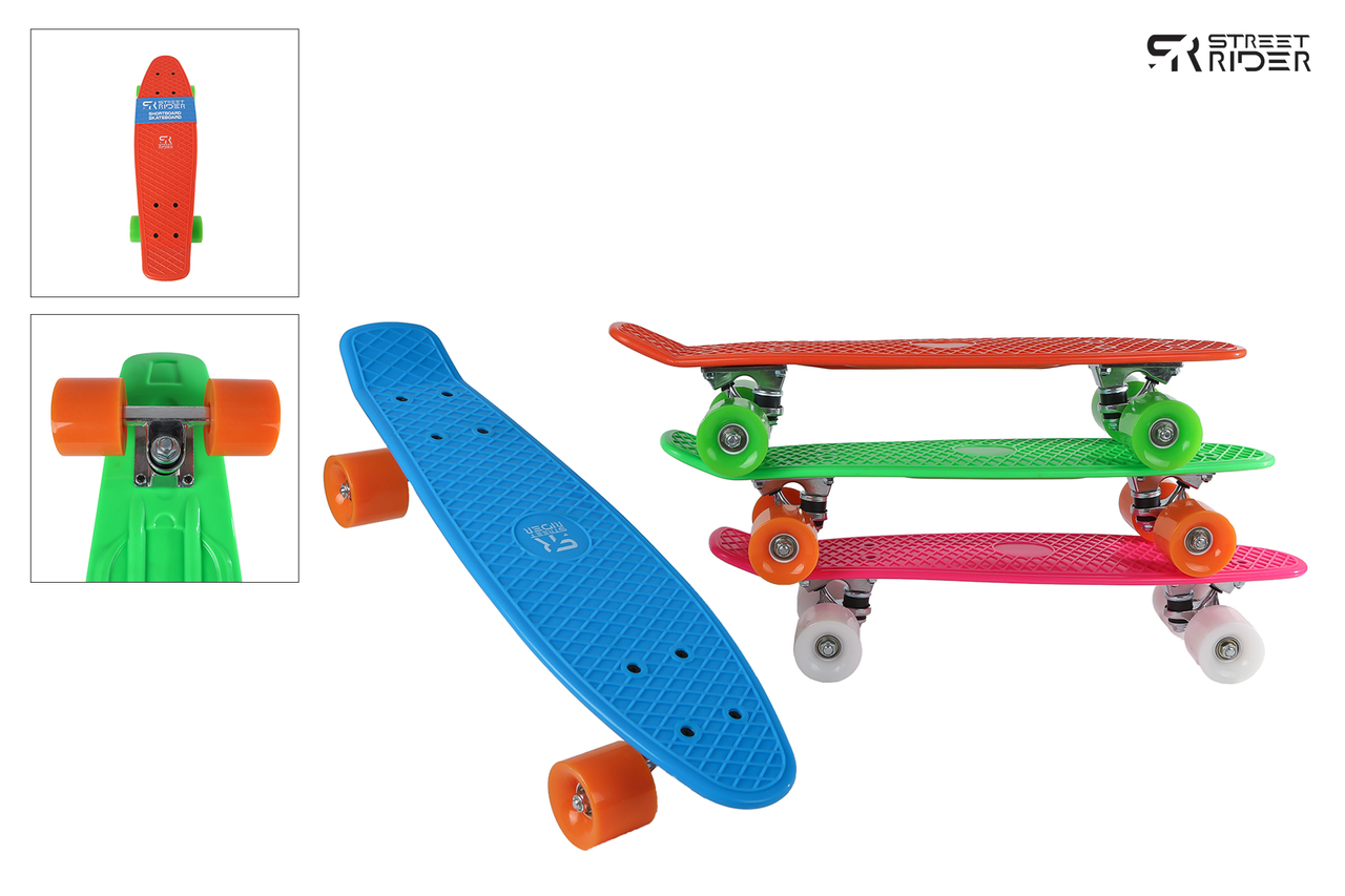Street Rider Skateboard 56 cm 690gr pp deck PVC wielen Abec7 pu cushion