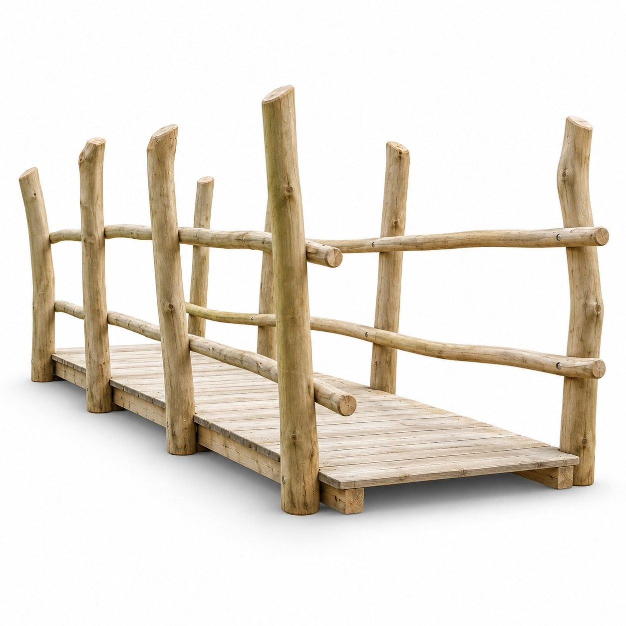 Robinia Parkbrug voor openbaar gebruik  - witte achtergrond