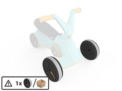 BERG GO Twirl Turquoise - Front Wheel