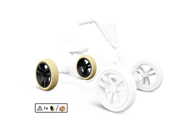 Wheel 9x2 - Beige/Black Rear