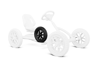 Wheel 10-spoke black 12.5x2.25-8 all terrain, traction