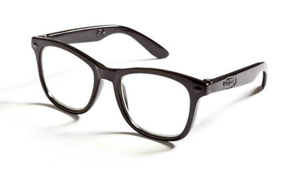 Poppenbril (zwart) 9cm