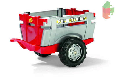 Rolly Toys Farmtrailer (Rood-Grijs)