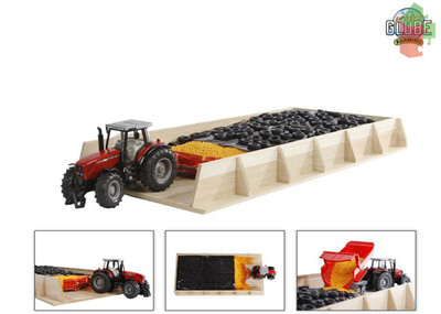 Kids Globe mega sleufsilo tractoren hout 1:32 30x60x6cm